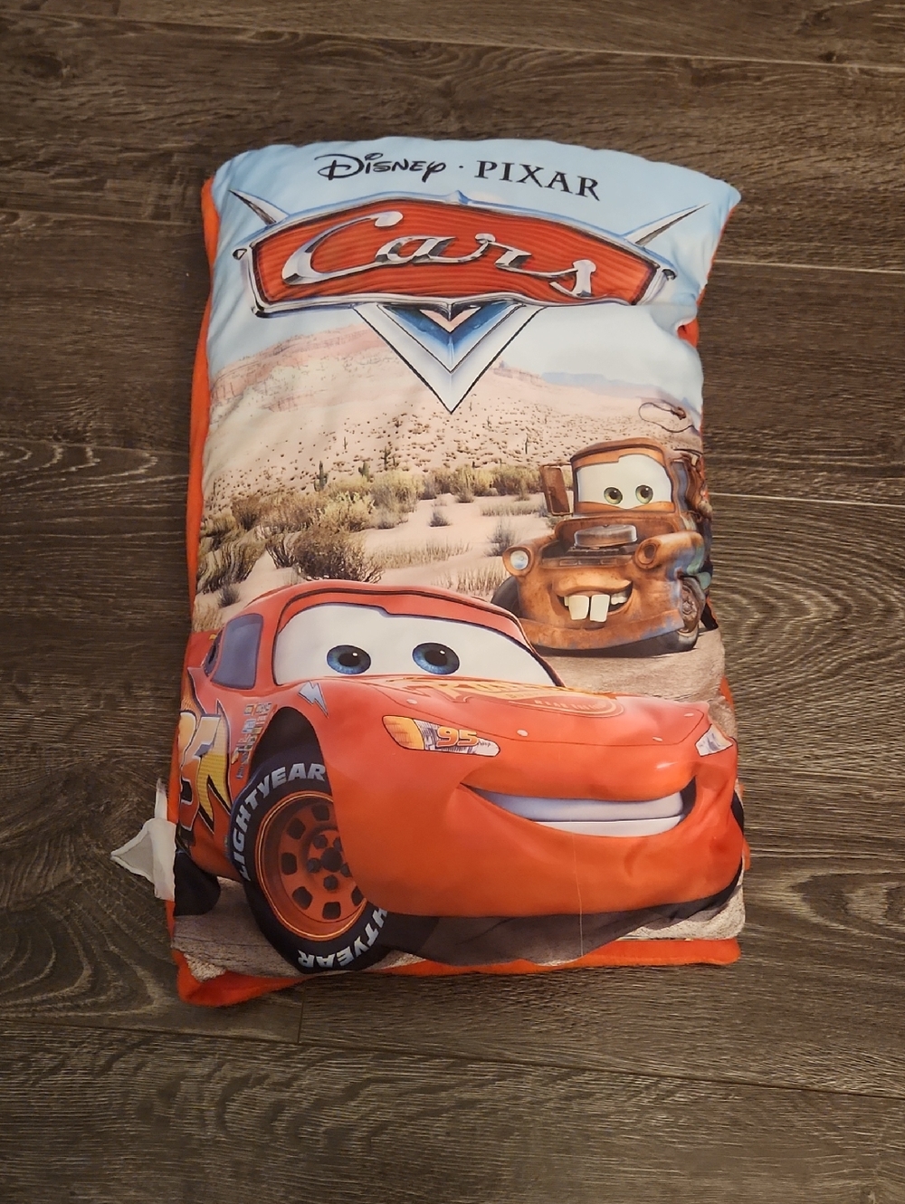 VTG 2006 Disney Pixar Cars Storybook Plush Pillow Lightning McQueen